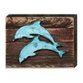 Designocracy 8 x 6 in Dolphins Love Art on Board Wall Decor 9851908